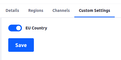 Custom settings form