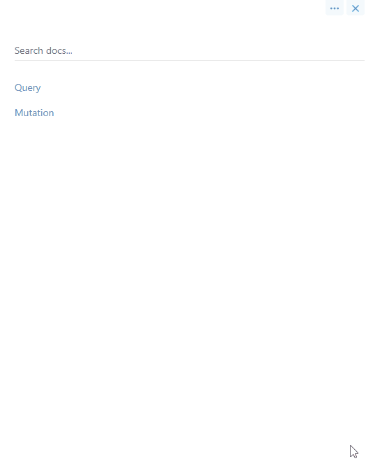 Example of auto generated docs using introspective by GraphQL client