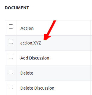 Extra XYZ permission for document