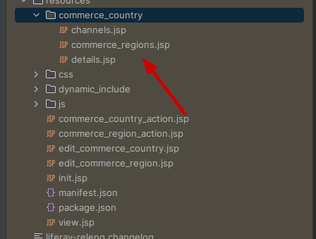 Countries Portlet JSP files