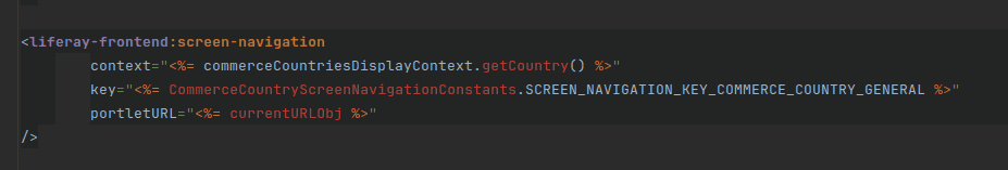 Screen Navigation in edit_commerce_country.jsp